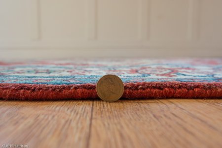 Hand-Knotted Indo Heriz Rug From India