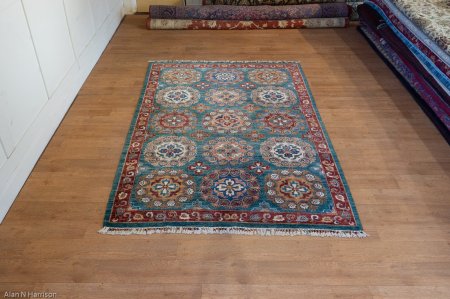 Hand-Knotted Aryana Ziegler Rug From Afghanistan