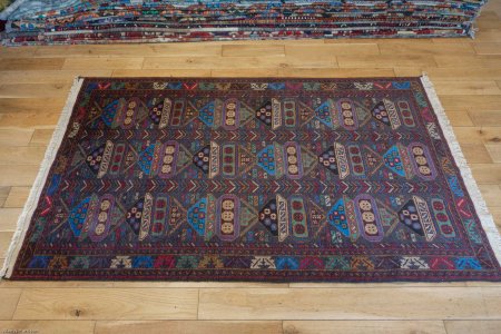Hand-Knotted Baluch War Rug From Afghanistan