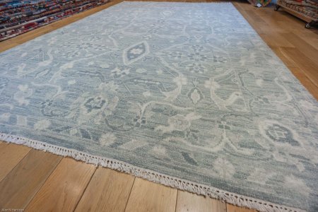 Hand-Knotted Tonal Rug From India