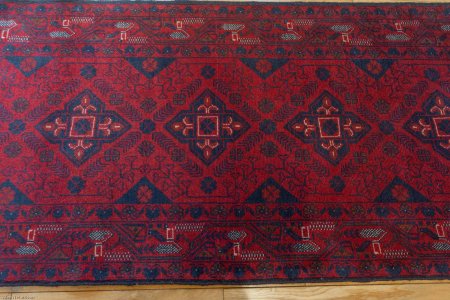 Hand-Knotted Khan Mahomadi Runner From Afghanistan