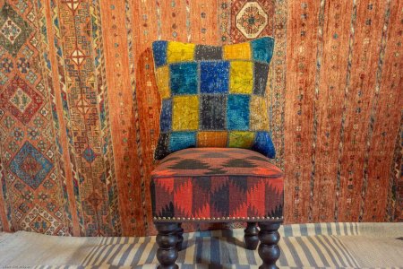 Hand Made Patchwork Cushion From Afghanistan